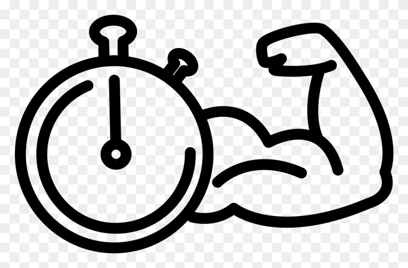981x620 Gymnast Svg Outline Icon, Stencil, Alarm Clock, Clock HD PNG Download