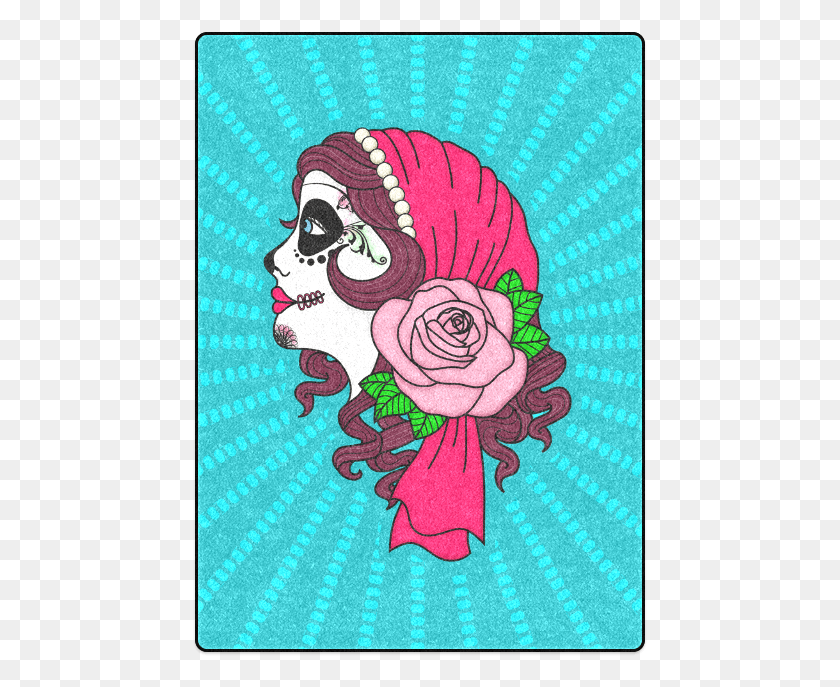 457x627 Gypsy Woman Tattoo Sugar Skull By Artformdesigns Blanket Cartoon, Clothing, Apparel, Pattern Descargar Hd Png