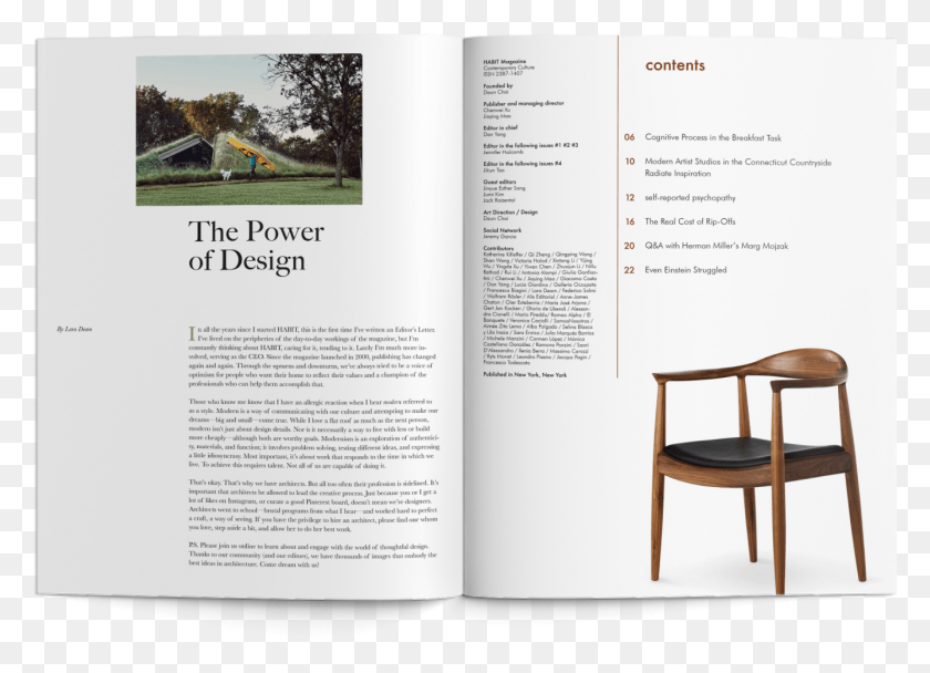 1338x941 Habit Is A Lifestyle Magazine Covering From Interior Chair, Text, Furniture HD PNG Download