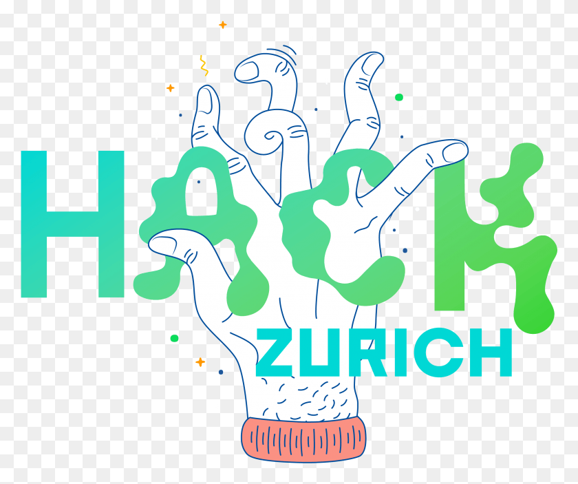 2446x2018 Hack Zurich Logo Clipart Graphic Design, Hand, Advertisement, Poster HD PNG Download