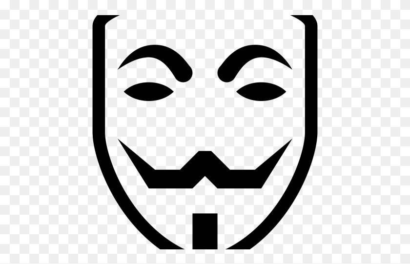 463x481 Hacker Clipart Guy Fawkes Mask Anonymous Mask No Background, Gray, World Of Warcraft HD PNG Download