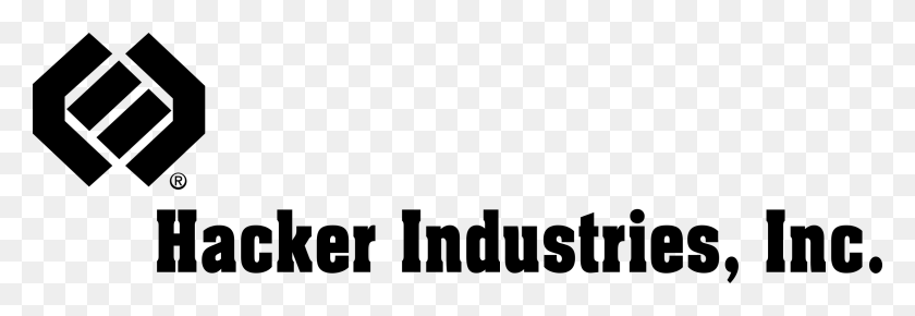 2400x709 Hacker Ind Logo Black And White Logo Hacker Transparent, Text, Gray, Electronics HD PNG Download