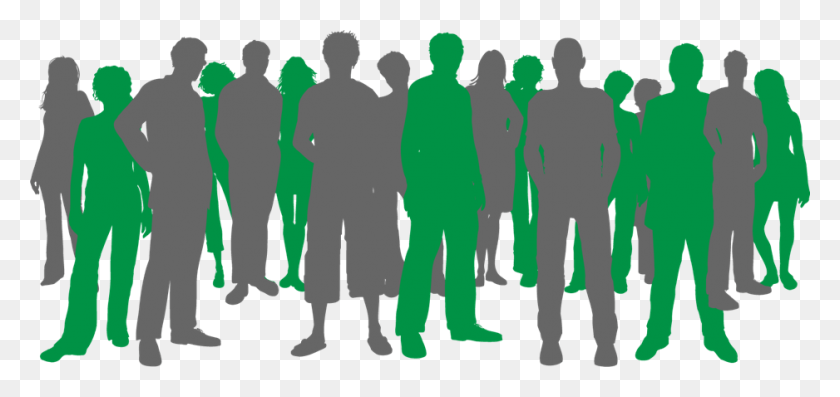 938x406 Had Two Crowd Of People Silhouette, Person, Human HD PNG Download