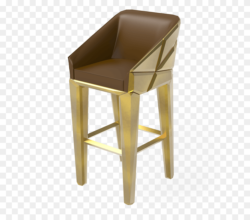 701x679 Hades Is A Gold Bar Stool With A Strong And Bold Design Chair, Furniture, Bar Stool HD PNG Download