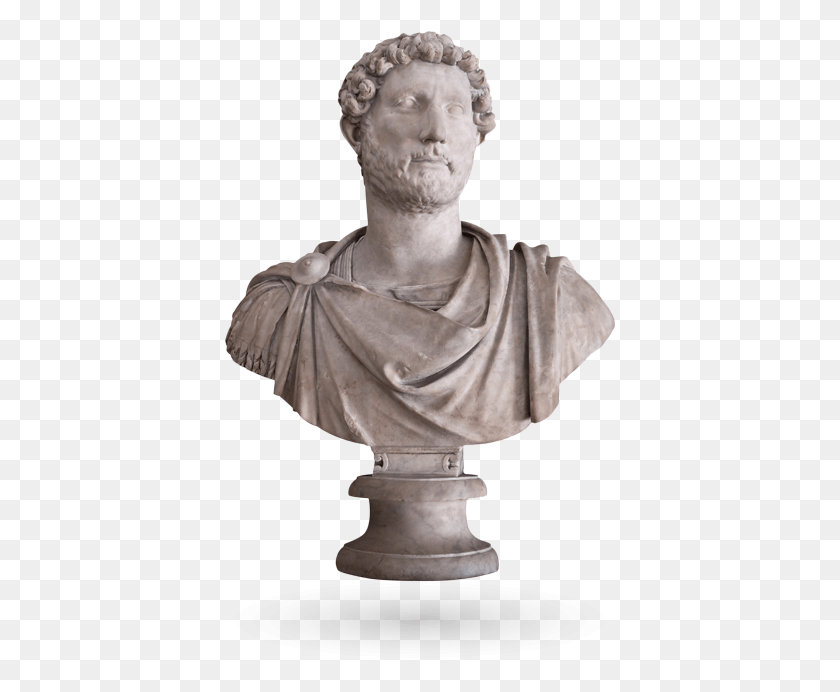 411x632 Hadrian Roman Emperor Bust, Statue, Sculpture HD PNG Download