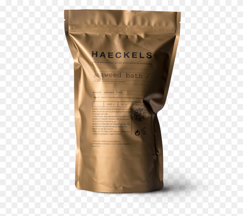 769x687 Haeckels Seaweed Bath Bag Paper, Bottle, Text, Sack HD PNG Download