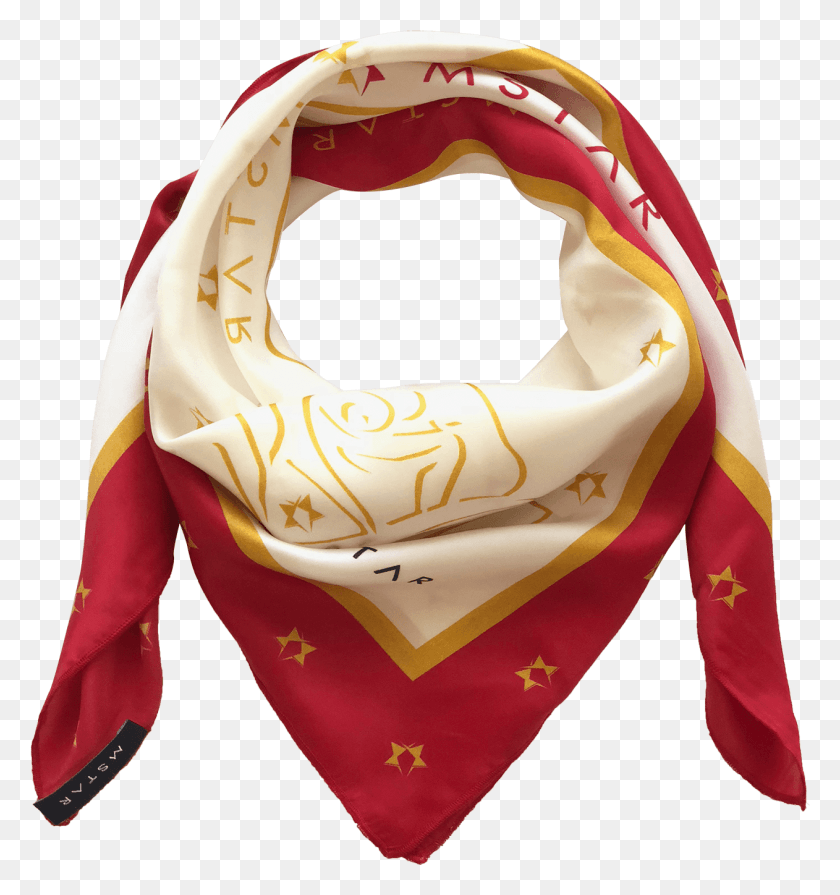 1262x1351 Hail The Goddess Red And Gold Woman Silk Scarf Scarf, Clothing, Apparel, Headband HD PNG Download