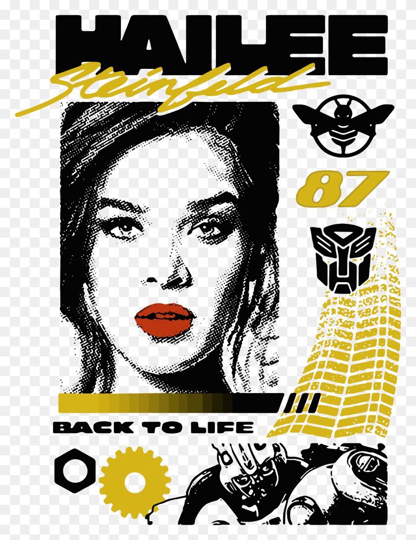 2401x3176 Hailee Steinfeld 87 Back To Life Shirt Sweater Hoodie Hailee Steinfeld Merch Bumblebee, Poster, Advertisement, Clothing HD PNG Download