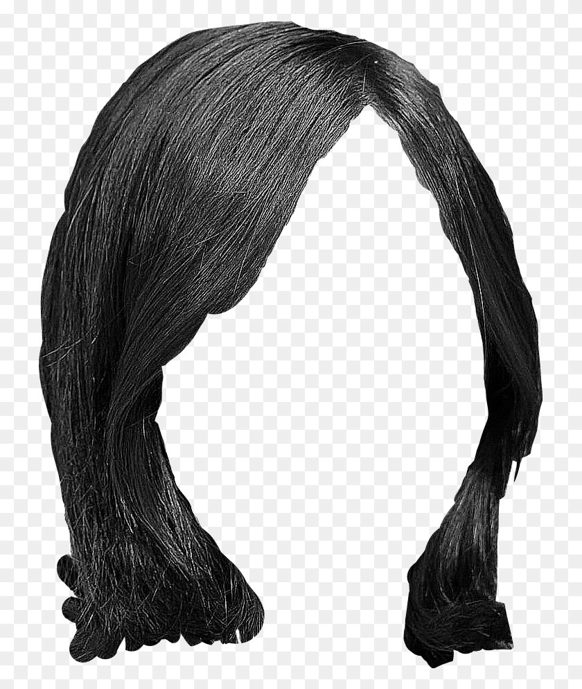 727x934 Волосы Черный Парик Эскиз, Растение, Лицо, Птица Hd Png Скачать