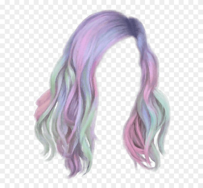 588x720 Hair Hairstyle Unicorn Unicornhair Transparent Purple Hair, Dye, Wig, Yarn HD PNG Download