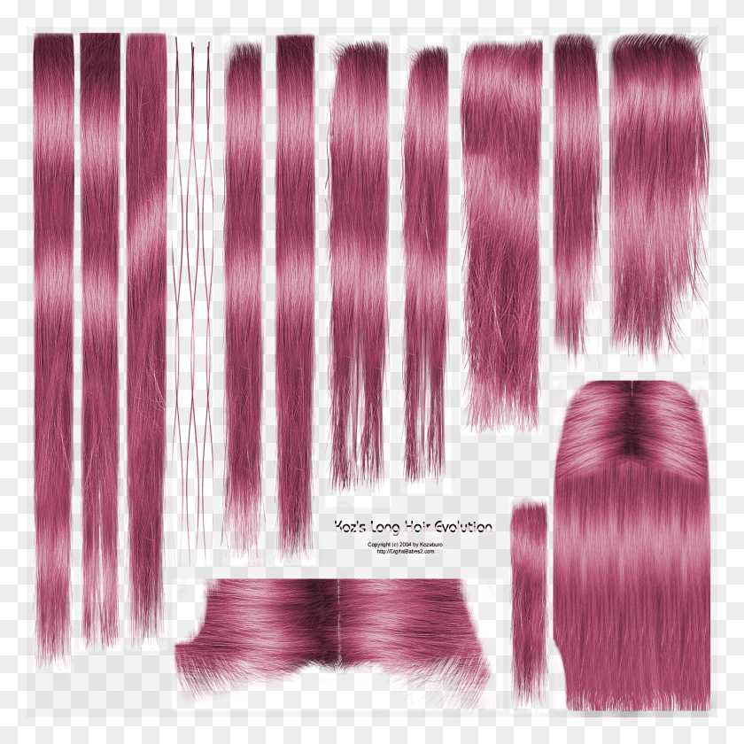 2048x2048 Hair Texture Long Hair With Texture HD PNG Download