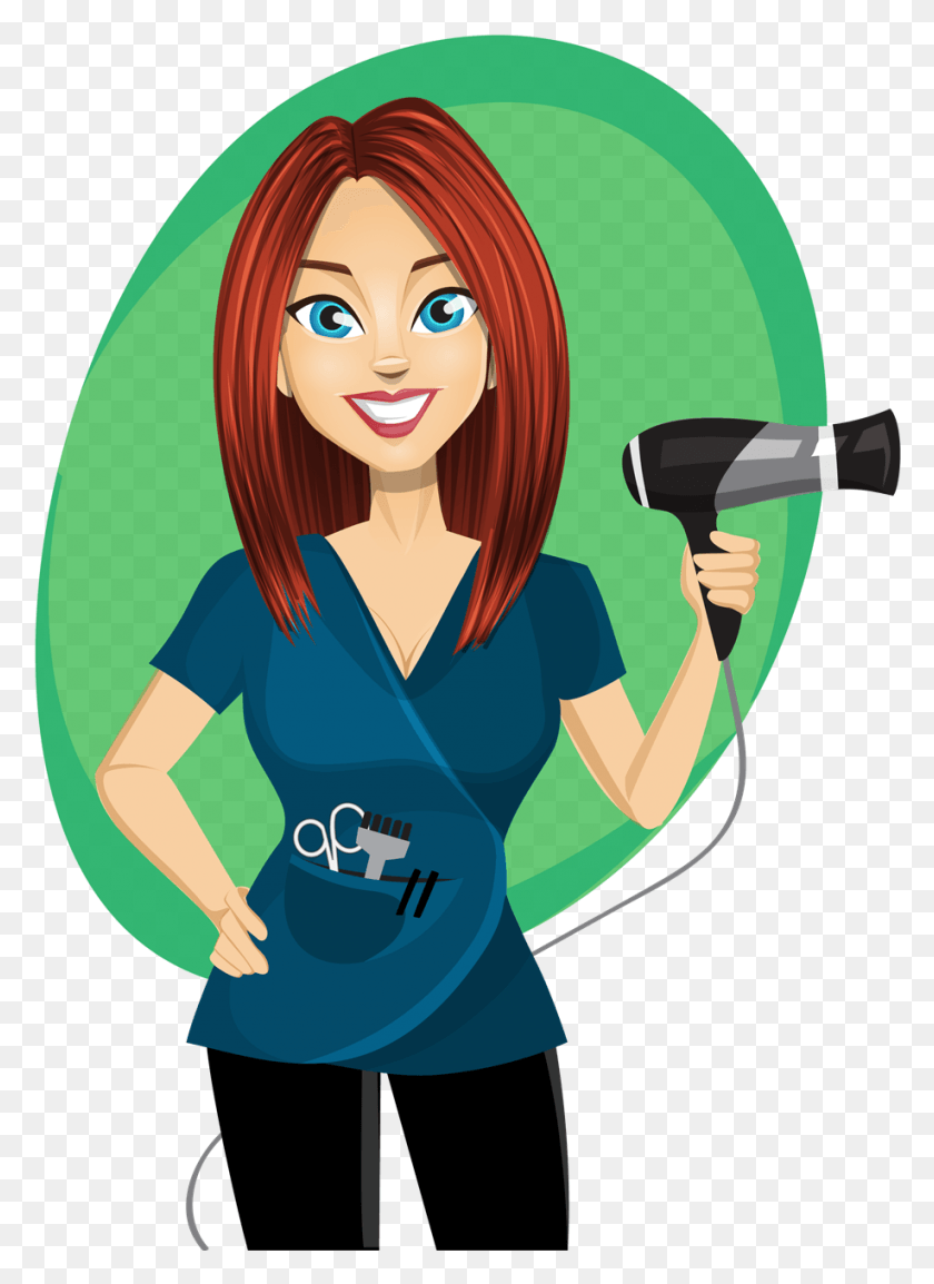 917x1287 Hairdresser Clipart, Female, Person, Face HD PNG Download
