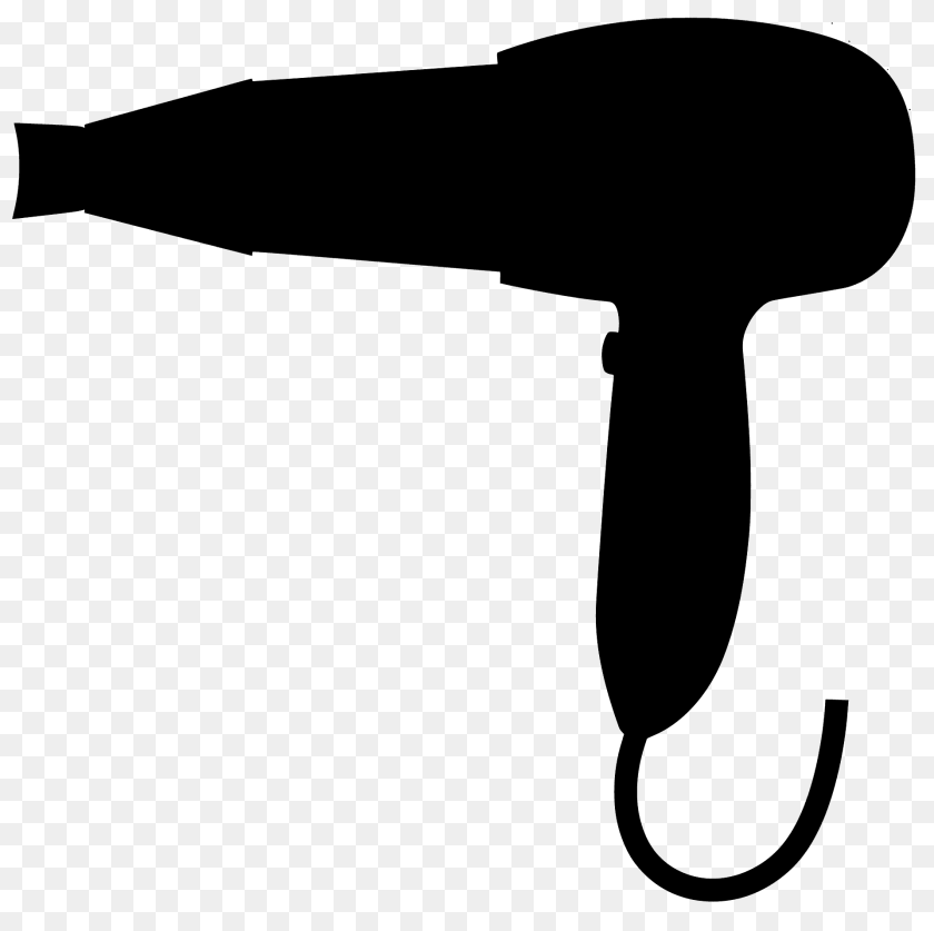 1920x1913 Hairdryer Silhouette, Appliance, Device, Electrical Device, Blow Dryer Sticker PNG