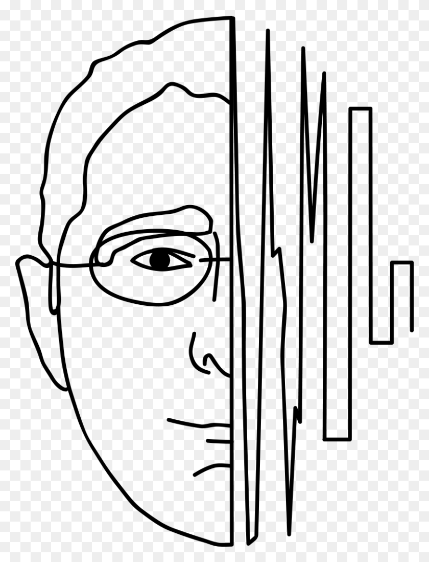 811x1081 Half Face Half Face Cartoon Drawing, Head HD PNG Download