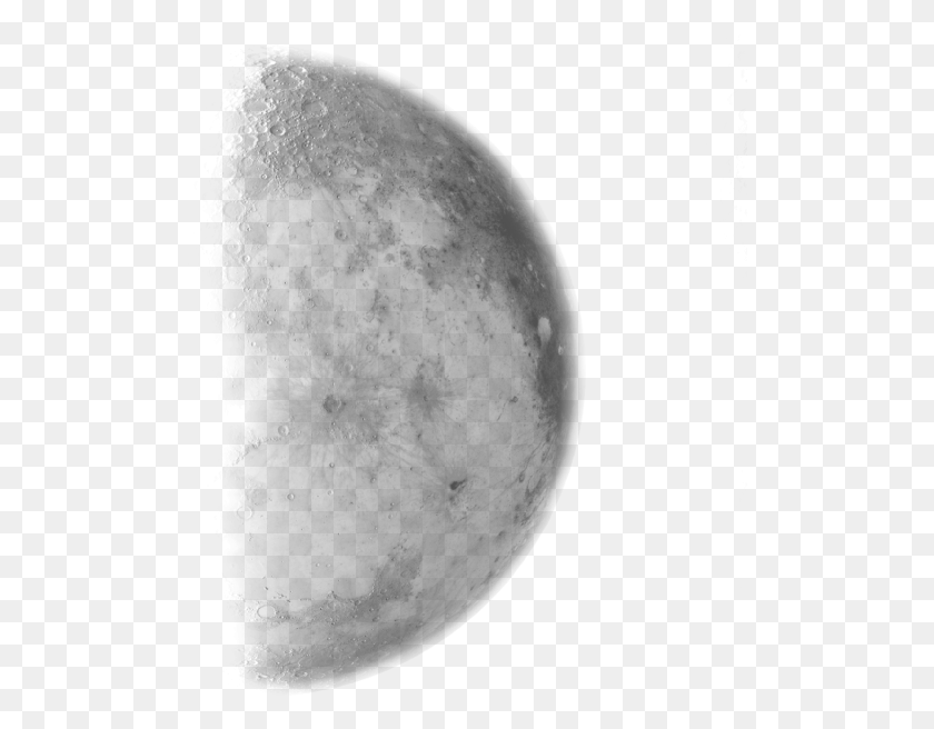 504x596 Half Moon, Moon, Outer Space, Night HD PNG Download
