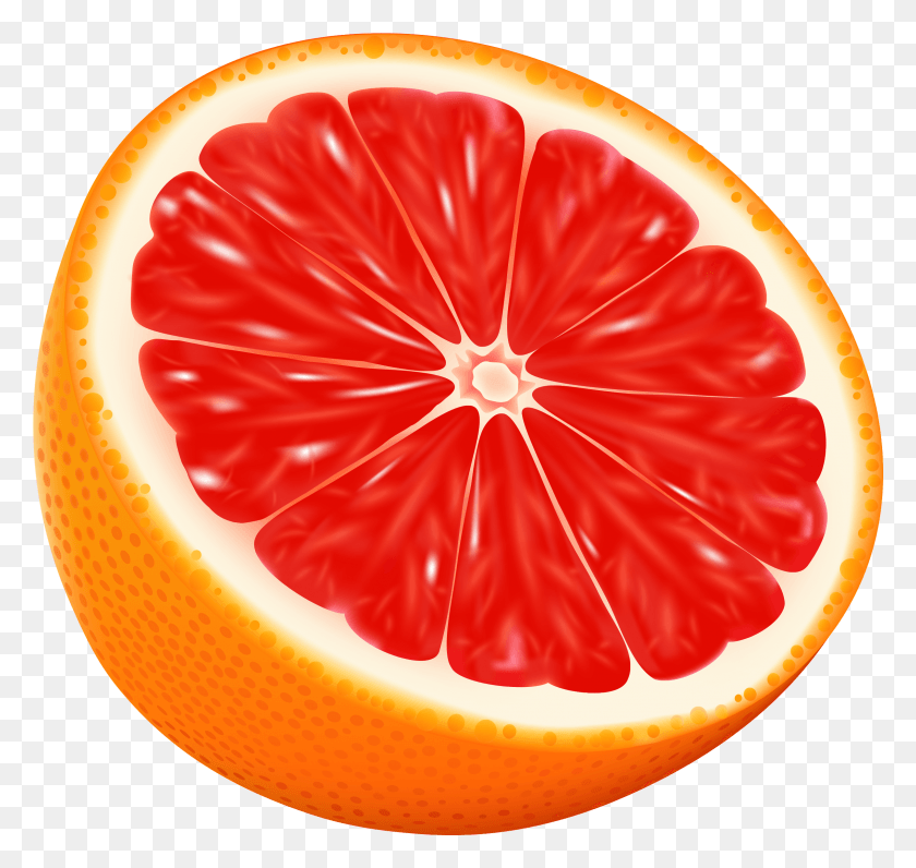 2408x2273 La Mitad Naranja Roja Vector Clipart Image Gallery Yopriceville Pomelo Clip Art, Fruta Cítrica, Producir, Fruta Hd Png