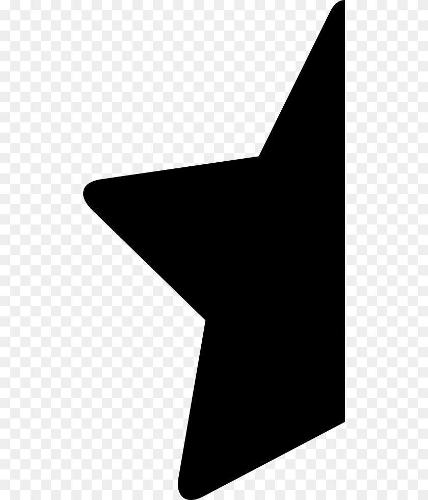 514x980 Half Star Shape Comments Jet Aircraft, Silhouette, Star Symbol, Symbol PNG