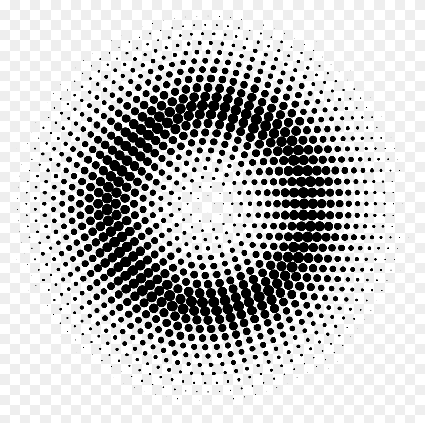 776x776 Halftone Black And White Monochrome Halftone Circle, Gray, World Of Warcraft HD PNG Download
