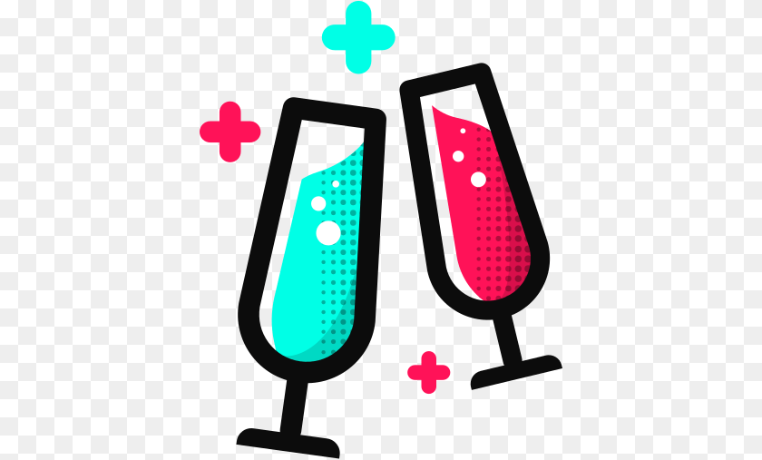 400x507 Halftone Champagne Glass Toasting Icon, Light, Traffic Light Transparent PNG