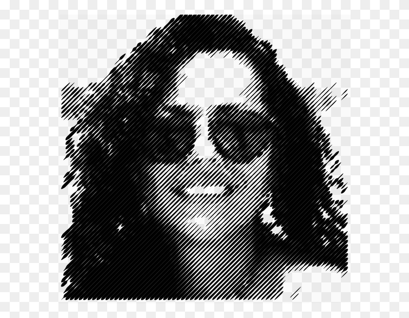 600x593 Halftone Line Stroke 1color Background Pattern Monochrome, Stencil, Face, Portrait HD PNG Download