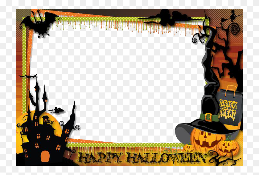 736x508 Halloween Border Clipart Mart Calendar Oct 2018 Halloween, Clothing, Apparel, Text HD PNG Download