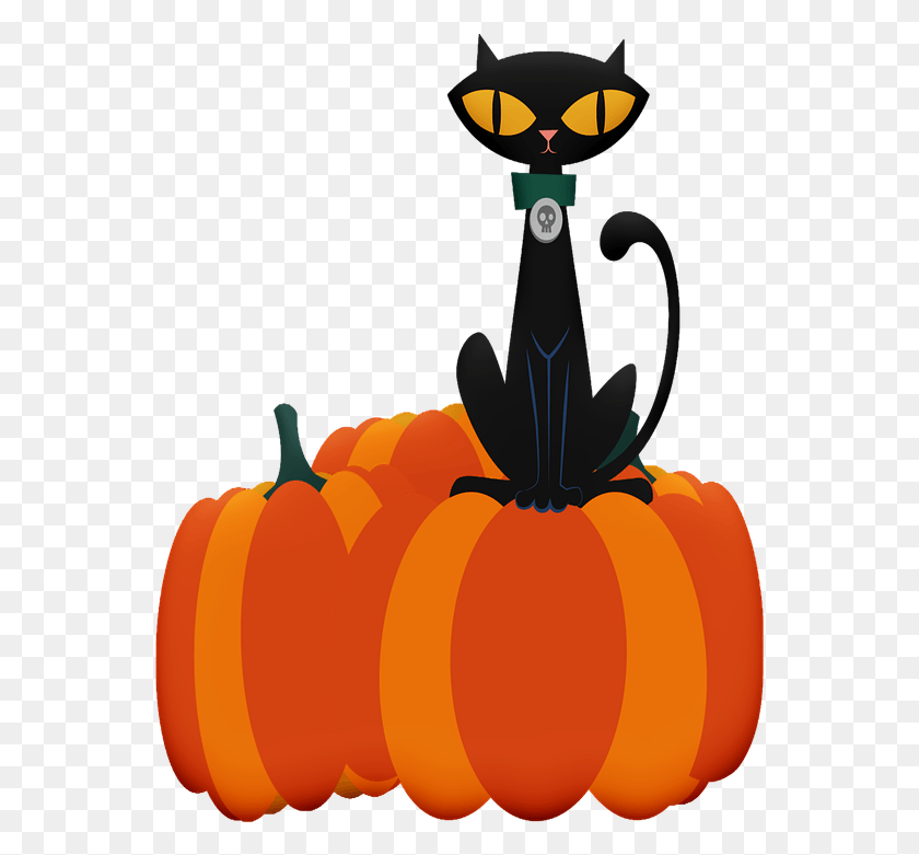 561x721 Halloween Cat Halloween Ghosts Skulls Pumpkins, Pumpkin, Vegetable, Plant HD PNG Download
