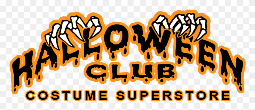 877x342 Halloween Club Halloween Costume Superstore Open Year Round Halloween Club, Text, Alphabet, Number HD PNG Download