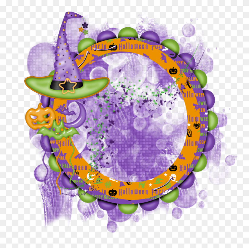 781x776 Halloween Cluster Frame Illustration, Text, Graphics HD PNG Download