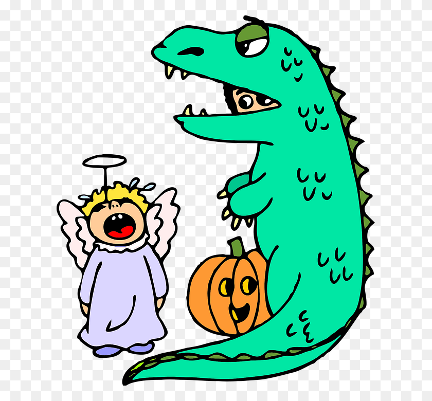 Halloween Costume Dinosaur Kids Girl Crying Angel Clip Art, Animal, Plant, Food HD PNG Download