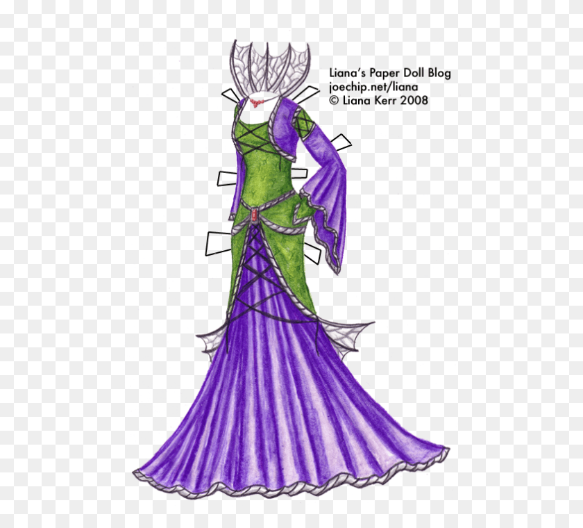 488x700 Disfraz De Halloween Dieciocho Reina Malvada En Vestidos De Color Verde Púrpura, Ropa, Vestimenta, Persona Hd Png