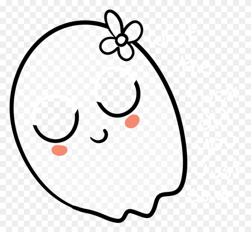 828x763 Halloween Ghost Tumblr Spooky Spoopy Grunge Scary Freet Cute Ghost Transparent Background, Text, Face, Symbol HD PNG Download