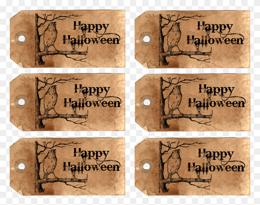 1570x1214 Halloween Gift Tags Collage Sheet Handwriting, Text, Label, Calligraphy HD PNG Download