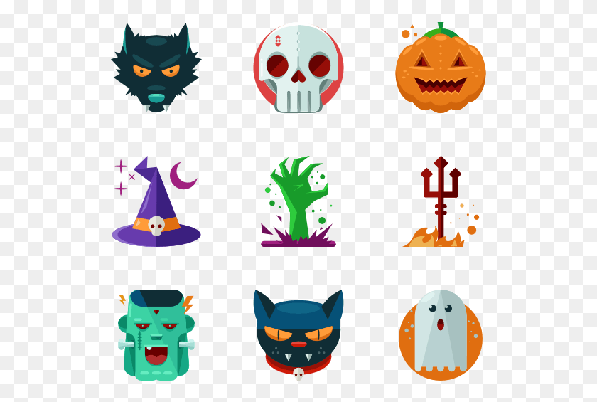 Halloween Halloween Icons Cartoon, Toy, Poster, Advertisement HD PNG Download