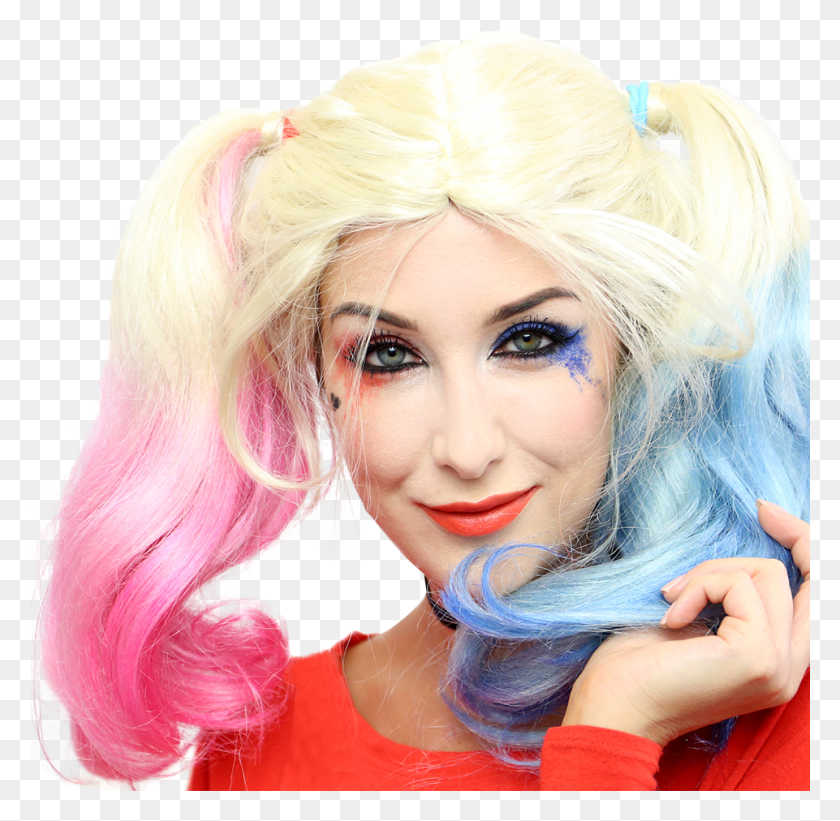 961x938 Halloween Harley Quinn Girl, Hair, Wig, Person HD PNG Download