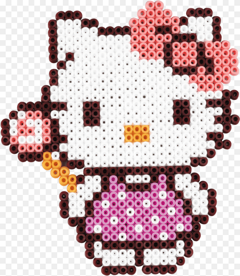 Halloween Hello Kitty Perler Beads, Pattern, Toy, Art, Graphics Sticker PNG