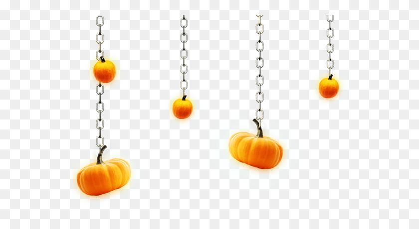 600x400 Halloween Pumpkin Chains Hanging Glow Decoration Earrings, Food, Accessories, Accessory HD PNG Download