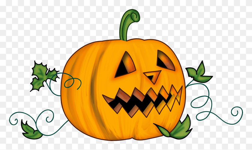 2985x1690 Halloween Pumpkins Clip Art Free Transparent Background Pumpkin Clipart, Plant, Vegetable, Food HD PNG Download