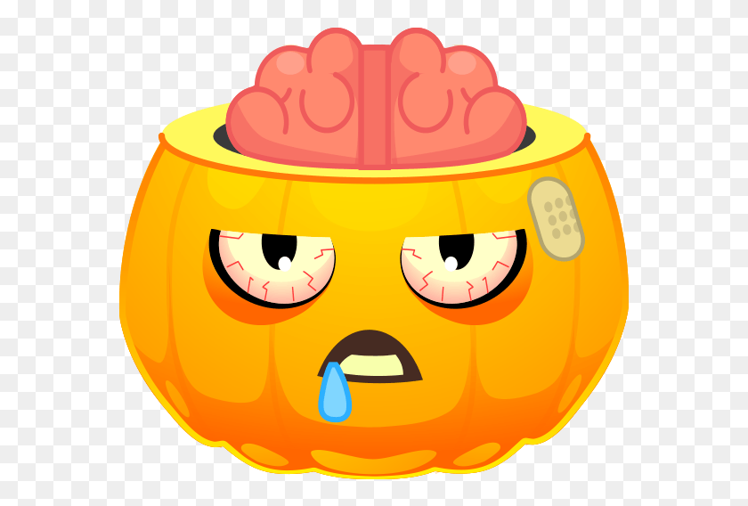 575x508 Halloween Pumpkins Emoji Messages Sticker 0 Cartoon, Birthday Cake, Cake, Dessert HD PNG Download
