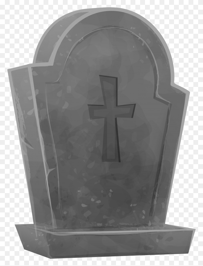 5924x7916 Halloween Rip Tombstone Clip Art Image, Tomb, Cross, Symbol HD PNG Download