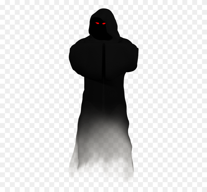 290x720 Halloween Shadow Priest Ghost Shadow Dark Shadow Illustration, Back, Neck HD PNG Download