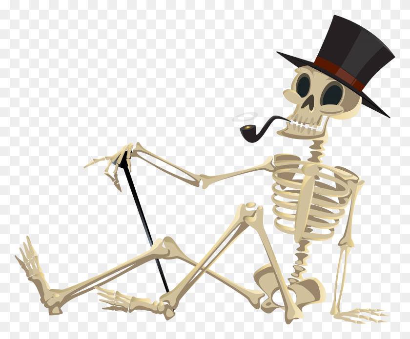 7893x6428 Halloween Skeleton Clip Art Image, Bow HD PNG Download