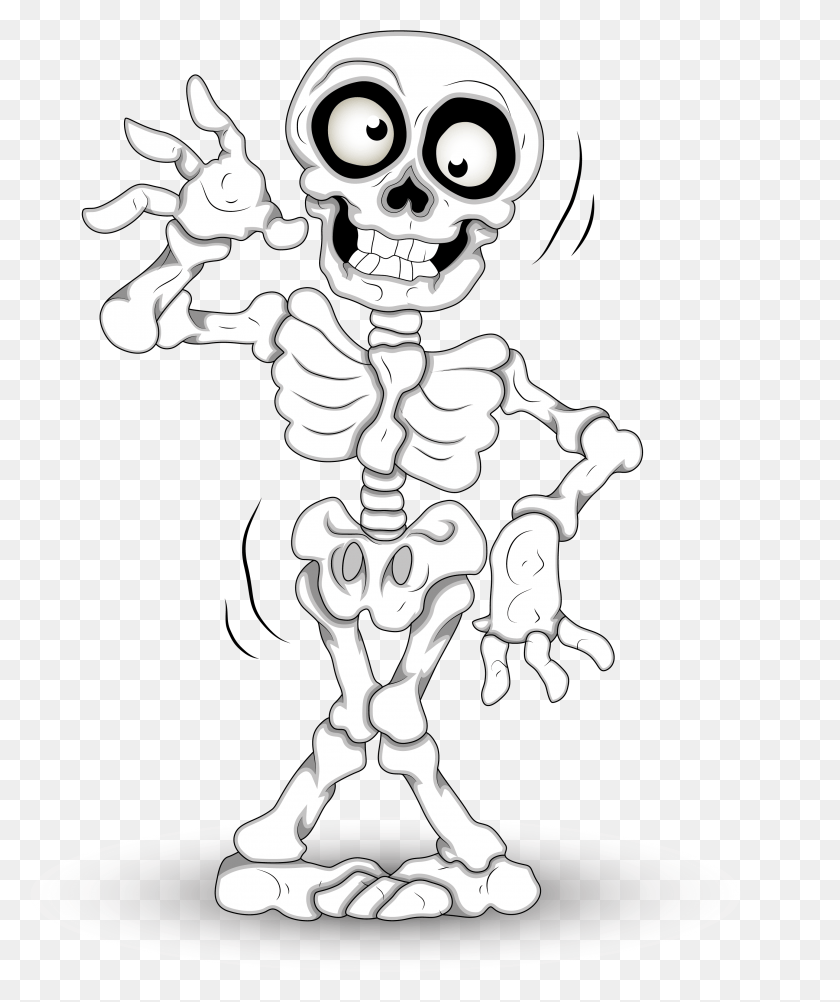 2879x3478 Halloween Skeleton Clipart Skeleton Halloween Clipart Black And White, Toy HD PNG Download