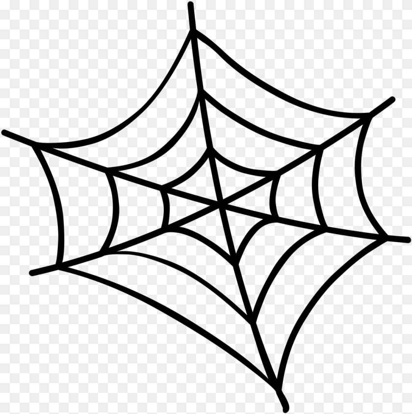 1104x1108 Halloween Spider Spider Web Picture Dibujo Telas De, Lighting, Gray Sticker PNG