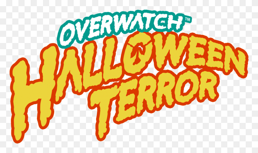 810x455 Descargar Png Halloween Terror Is Here Overwatch Halloween 2017 Logo, Texto, Actividades De Ocio, Aventura Hd Png