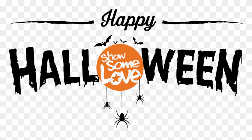 2468x1296 Halloween Vector Illustration, Text, Label, Handwriting HD PNG Download