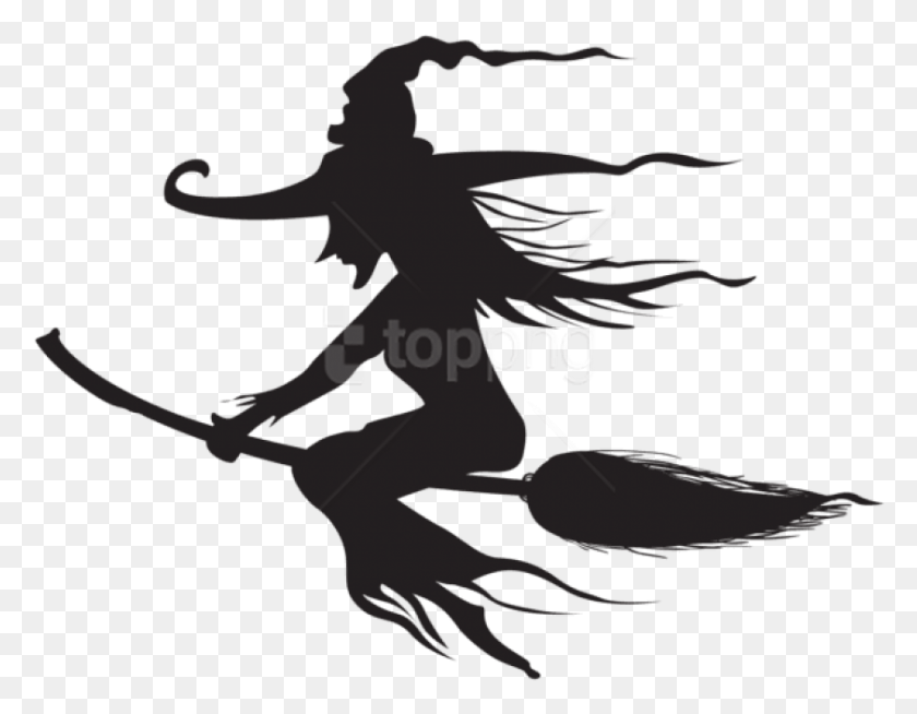 842x642 Halloween Witch Silhouette Images Siluet Vedmi, Symbol, Ninja HD PNG Download