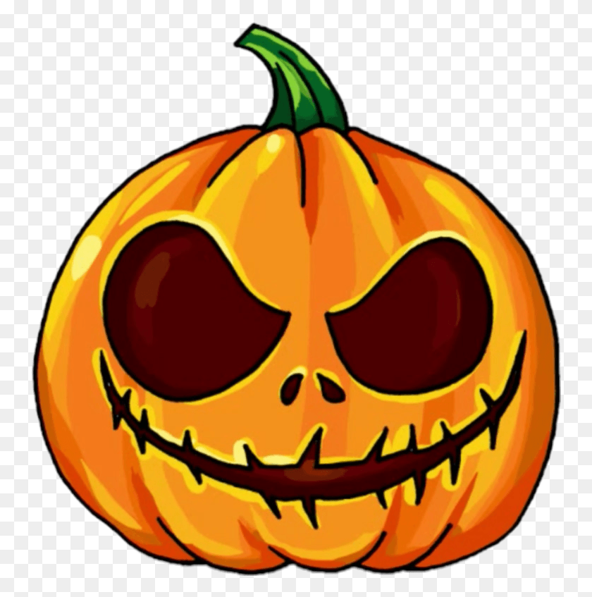 752x787 Hallowen Calabaza Cute Halloween Pumpkin Drawings, Plant, Vegetable, Food HD PNG Download