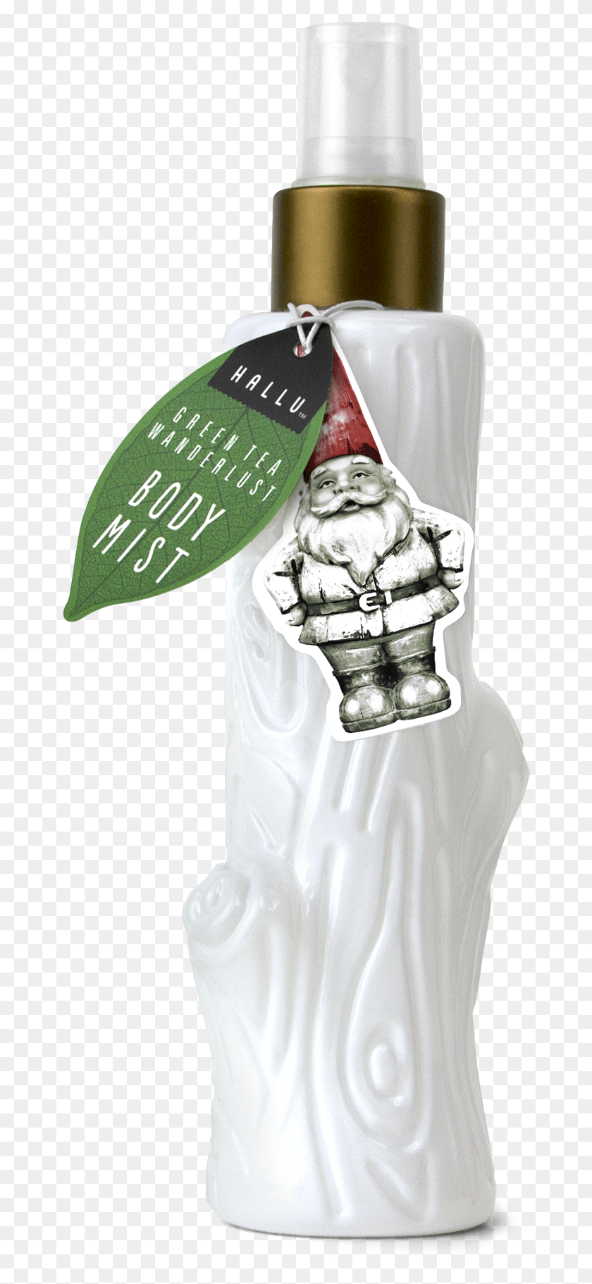 664x1762 Descargar Png Hallu Gnome Fragancia Niebla Té Verde Spray Corporal Calcetín De Navidad, Ropa, Estatuilla Hd Png