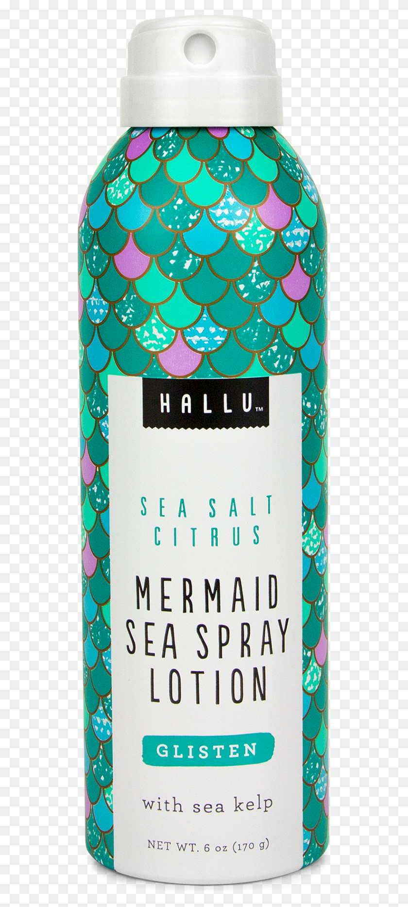 529x1807 Hallu Mermaid Sea Spray Lotion Sea Salt Citrus Scent Mermaid Spray Lotion, Beverage, Drink, Skateboard HD PNG Download