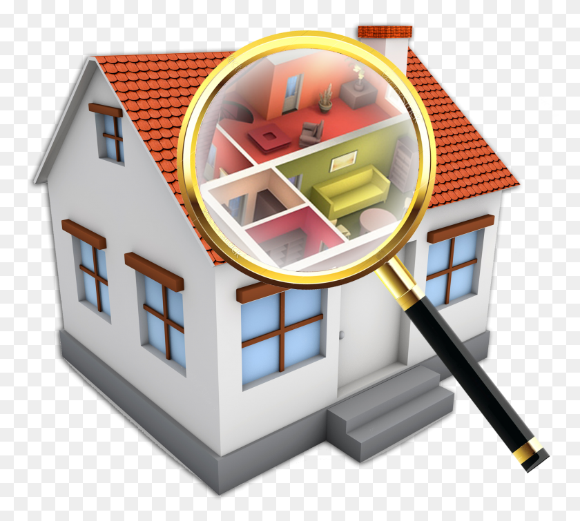 1954x1742 Halo Home Inspections Basic 3d Model Of House, Magnifying HD PNG Download